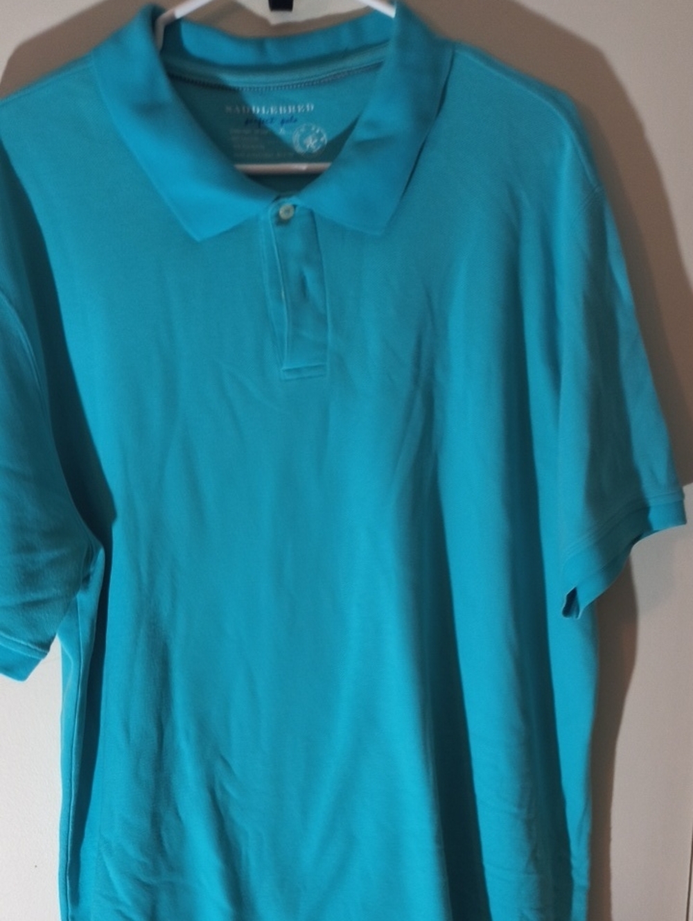 Saddlebred Men's Polo Shirt - Turquoise Blue
